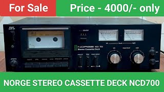 NORGE STEREO CASSETTE DECK NCD700 Contact No - 8750424840