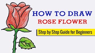 How to Draw a Rose Easy Art Tutorial for Beginners  | Easy drawing lesson #drawing