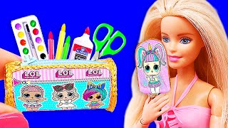COOL DIY BARBIE MINIATURE LOL SURPRISE AND MORE HACKS AND CRAFTS !!!