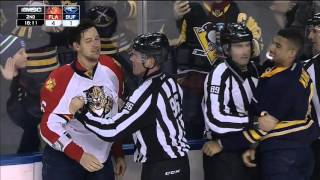 Evander Kane and Alex Petrovic fight 02/09/16