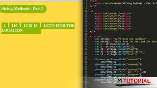 Tutorial JavaScript for beginners #20 String Methods Part 1 # M Tutorial