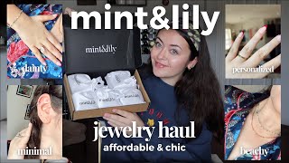 mint \u0026 lily jewelry haul \u0026 review!  *gold jewelry, dainty, minimal, personalized, how i'd wear them*