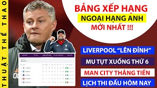 Bảng xếp hạng Ngoại hạng Anh mới nhất | Liverpool dẫn đầu, MU xếp thứ 6, Lịch thi đấu Premier League
