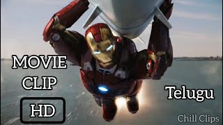 Iron man - "missile scene" Telugu (The Avengers) #ChillClips.