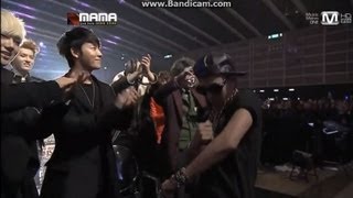 [HD] 121130 MAMA- EXO reactions during GD win + thank you speech