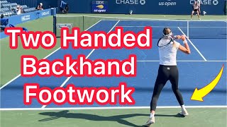 Victoria Azarenka’s Two Handed Backhand Footwork (Pro Tennis Technique)