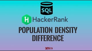 #30 Population Density Difference | HackerRank SQL Solutions #coding #sql #viral #programming #517