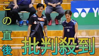 バド渡辺勇大＆18歳・田口真彩は4強敗退「負けるのって悔しい」　ペアは全日本総合まで継続→再度判断[Black cat