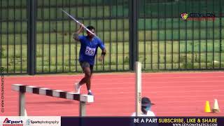 Sumeda Ranasinghe won the GOLD in Mens Javelin Throw   National Athletics Championships 2020