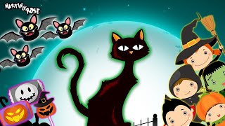Halloween Songs For Kids | Little Black Cat with Lyrics