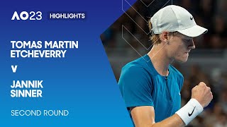 Tomas Martin Etcheverry v Jannik Sinner Highlights | Australian Open 2023 Second Round