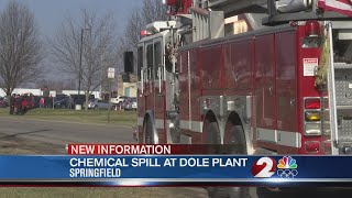 Crews called to chemical spill at Dole plant in Springfield