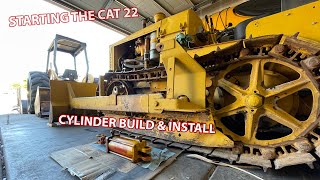 Dozer blade cylinder assembly, install and starting a 1936 Caterpillar Twenty Two