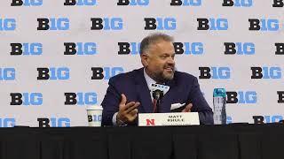 Nebraska head coach Matt Rhule at 2024 Big Ten Media Days