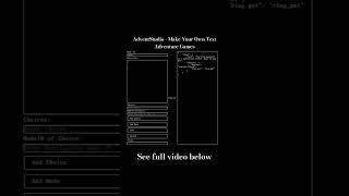 Make your own text adventure games in AdventStudio! #textadventure #coding #python #tool