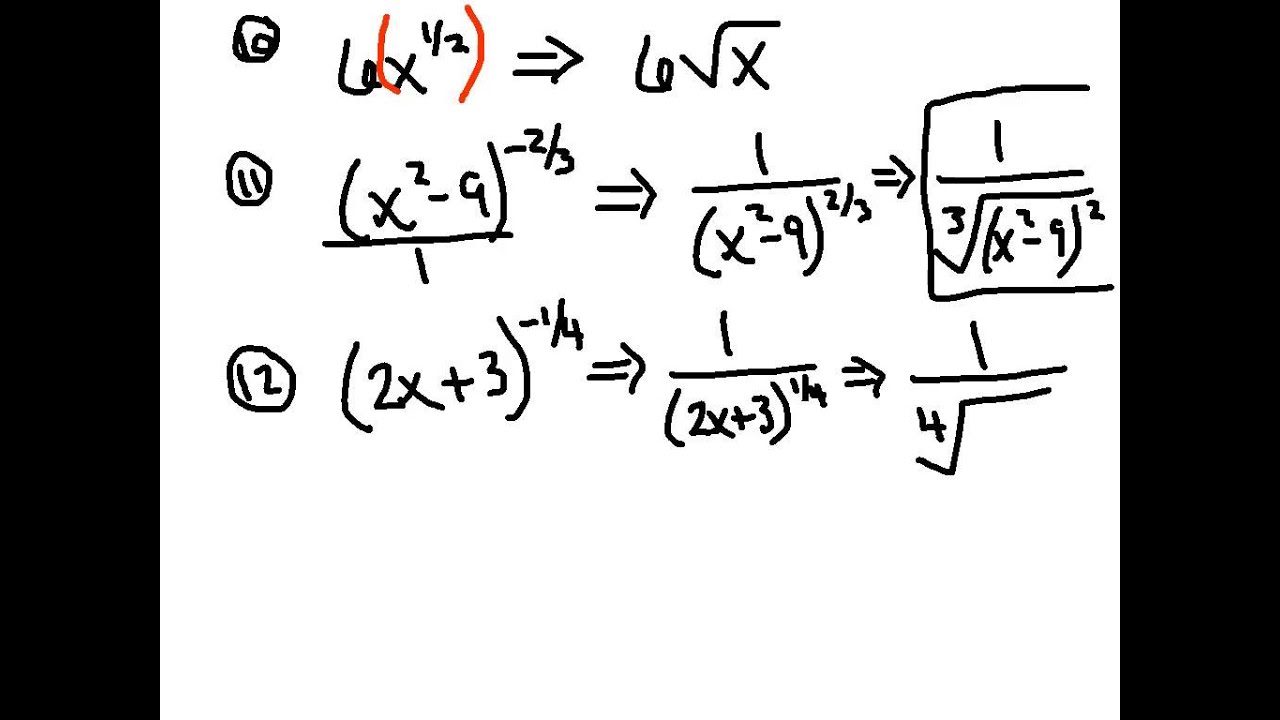 Fractional Exponents Youtube