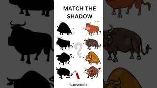 MATCH THE SHADOWS OF BULLS, CHALLENGE #riddle #guess #shorts