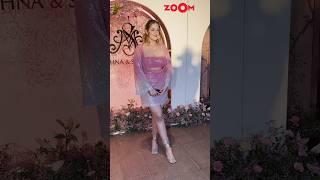 Nupur Sanon ARRIVES in a pink-grey BLINGY outfit at an engagement bash 🤩 #shorts