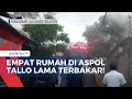 Kebakaran di Aspol Tallo, 4 Rumah ditinggal kosong penghuni Ludes dilalap Api