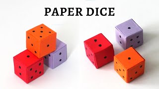 How to make a paper Dice | No Glue Paper Dice | Paper Cube