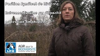 LPO Rhône - Position Syndicat de Rivières Brévenne/Turdine sur dispositif protection amphibiens