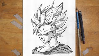 How to Draw Goku SSJ2 | Step by Step Tutorial | Goku Drawing