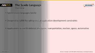 SCADE Basic Training   Scade Language Introduction