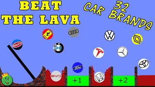 Beat the Lava Marble Race Tournament with Cars / Marble Race King