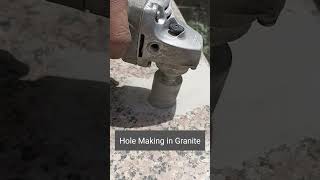 Hole making in Granite Floor #holemaking #stonecutting