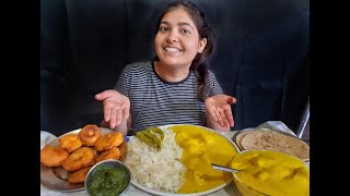 Eating Lots of kadi pakoda , Aloo pakoda | Recipe | Indian food eating show | indian mukbang | asmr