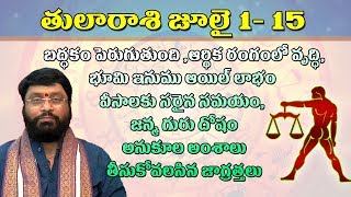 Tula Rasi phalalu | july 1-15 | Libra Horoscope | telugu astrology | Rasi phalalu 2018 | telugu