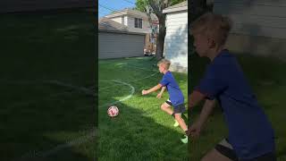 Impossible Perfect Fit Soccer Trick Shot! #teamnike #shorts