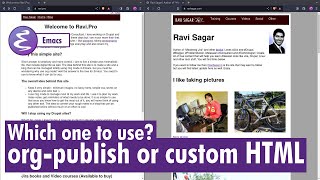 Org-mode - Org-publish or Custom HTML?