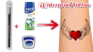 How to make water proof tattoo design||Beautiful Fly Heart Tattoo||Temporary tattoo @Artist Shuvajit