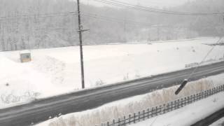 2月14日 西武鉄道 横瀬駅付近の雪の状況