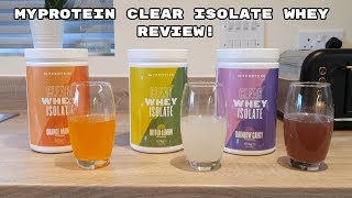 MyProtein Clear Isolate Whey Review! - Orange and Mango, Bitter Lemon, and Rainbow Candy flavours!