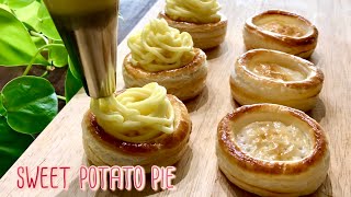 【パーティ料理】冷凍パイシートで器を作っちゃおう❣️さつま芋パイの作り方 Sweet Potato Pie recipe