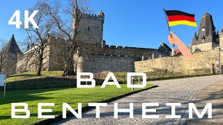 🇩🇪 Bad Bentheim -  4K Walking: The city is famous for its Burg Bentheim castle