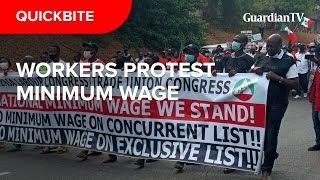 Public workers protest low minimum wage in Nigeria