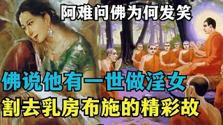 佛陀对阿难说，曾有一世自己是个淫女，她割下双乳布施的精彩故事 【显密法缘】