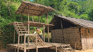 How to build a super beautiful staircase with bamboo and simple wood - Farm building -Ep1