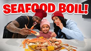 Surprising My Baby Mama \u0026 Daughter w/ Seafood Snow Crab Boil! Cook \u0026 Eat!