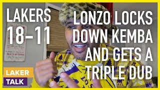 Lonzo Locks Down Kemba Walker (4pts) and Gets Triple Dub - Lakers Win!