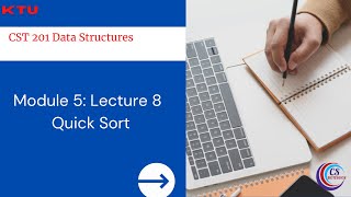 Quick sort | CST201 Data Structures (KTU)