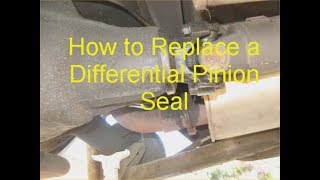 How to Replace a Differental Pinion Seal