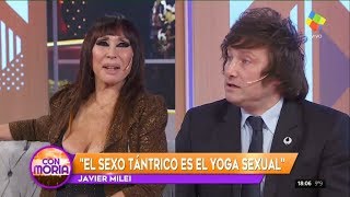 ¡Mirá el desopilante diálogo sexual entre Javier Milei y Moria Casán!- 16/07/18