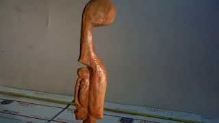 Twisted Snake Woman Hand Carved Antique Wood Walking Cane