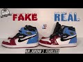 AIR JORDAN 1 FEARLESS REAL vs FAKE + UV LIGHT TEST + ON FEET