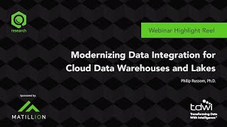 Modernizing Data Integration for Cloud Data Warehouses and Lakes TDWI Webinar Highlights