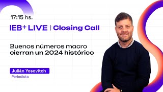 #ClosingCall 20/01 Buenos números macro cierran un 2024 histórico